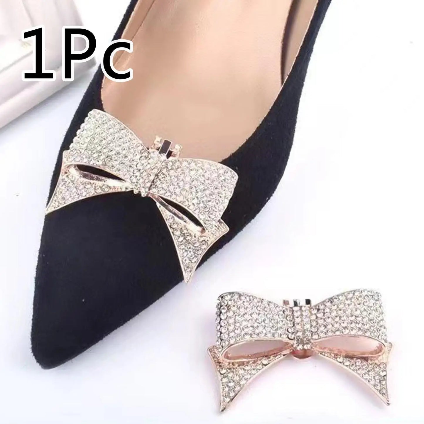 1PC Removable Lady Shoe Clips Wedding Bride Shoes Decoration Women High Heel Charms Jewelry Rhinestones Crystal Shoes Decoration
