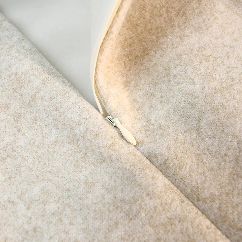 Seoulish 2024 New Autumn Winter Wrapped Woolen Midi Skirts for Women Fashion High Waist Solid Color Office Lady Straight Skirts