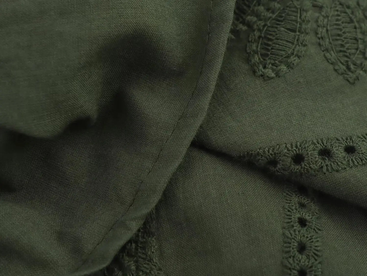 Women Embroidered Hollow A-line Dress Retro Lapel Backless Sleeveless High Waist Pleated Side Zipper Solid Color Midi Dress