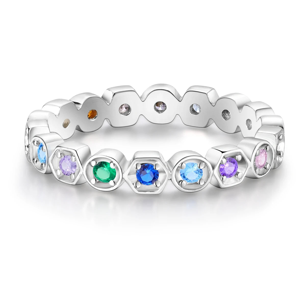 Silver Plated Women Luxury Stackable Ring Real Infinite Flower Daisy Fine Jewelry Rings For Engagement Weddling Party