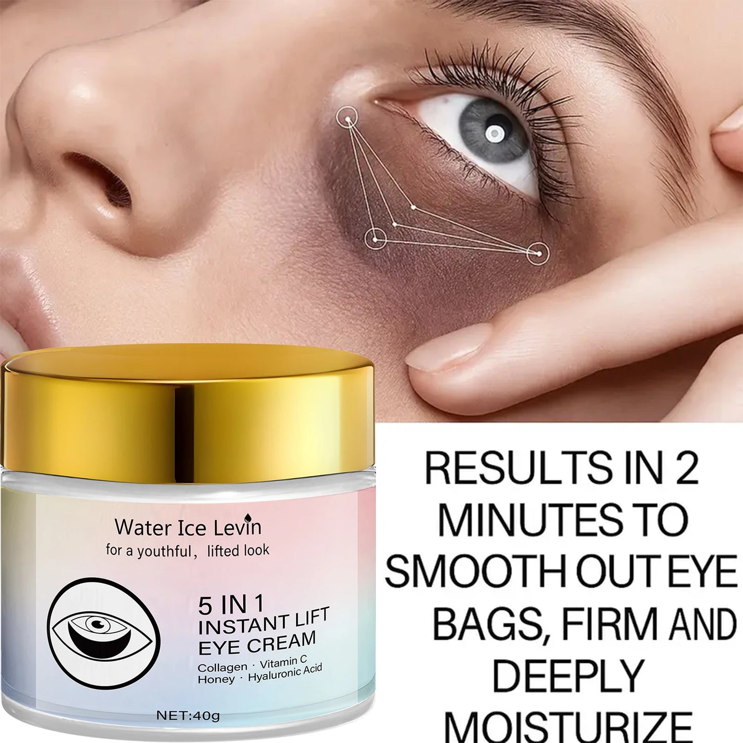 5-in-1 Eye Cream with Collagen & Vitamin C - Instant Brightening Effect - Deeply Hydrating - For a Radiant Look