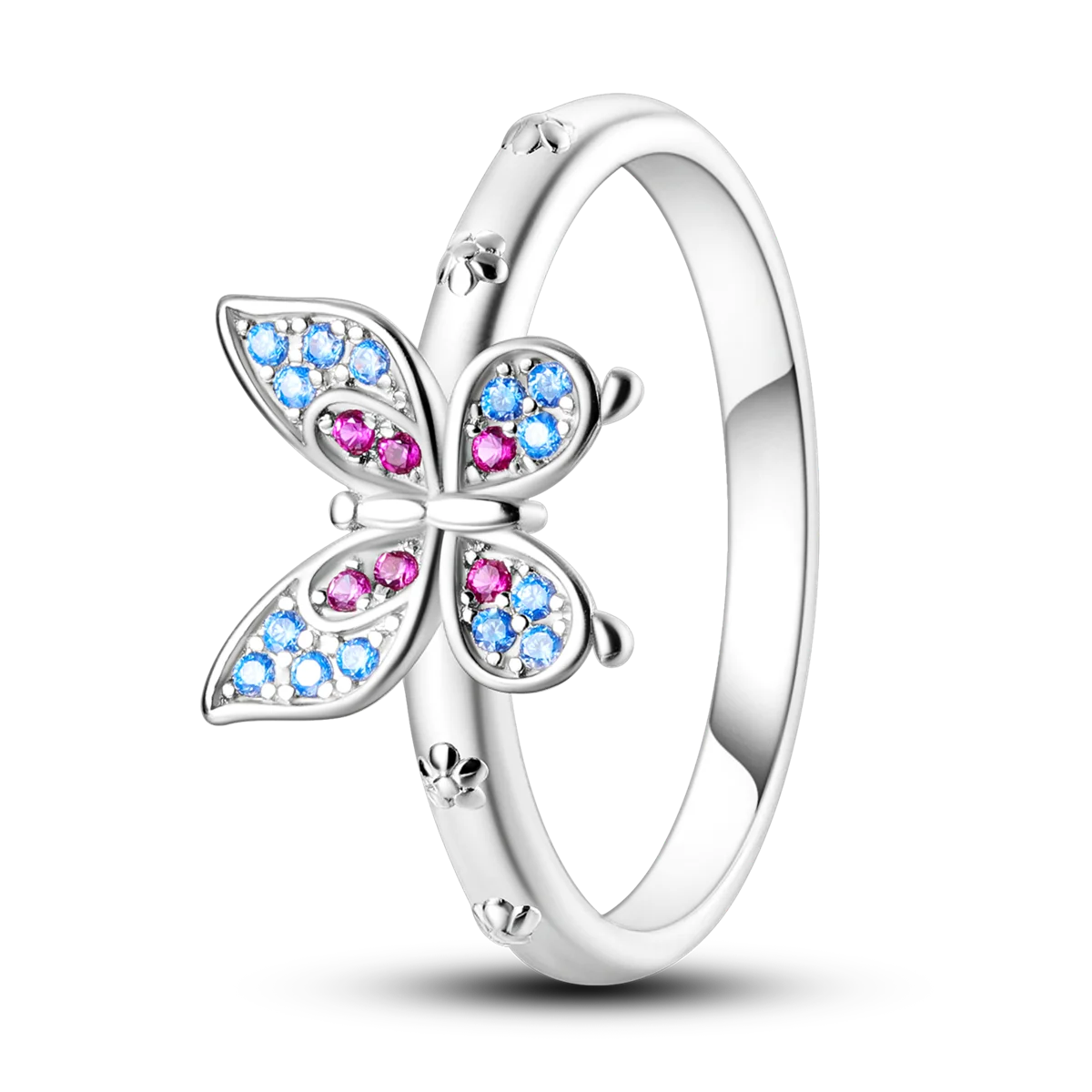 Silver Plated Women Luxury Stackable Ring Real Infinite Flower Daisy Fine Jewelry Rings For Engagement Weddling Party