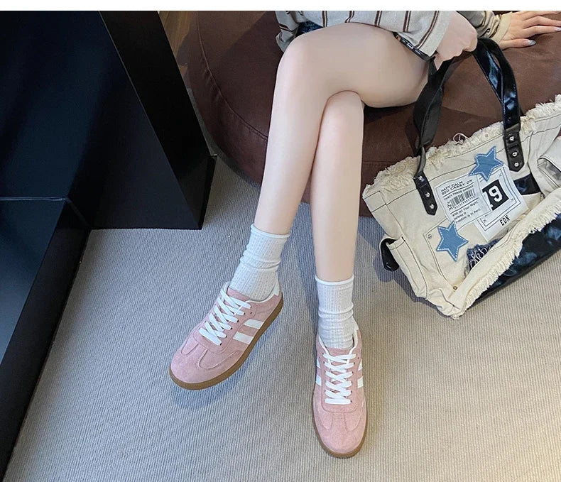 Women Tennis Sneakers Flats Ladies Fashion Mixed Colors Lace-up Vulcanized Shoes Spring Autumn Woman Outdoor Trainers Footwear