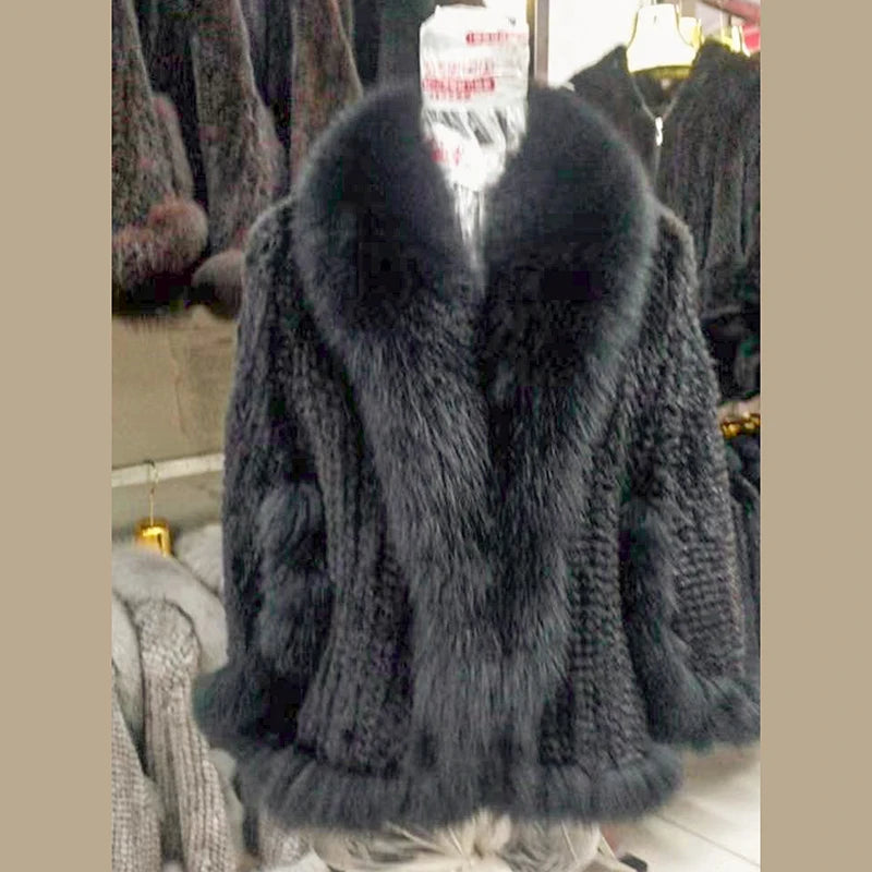 New Real Mink Fur Poncho Knitted 100% Natural Real Mink Fur Shawl Natural Fox Fur Collar cape Autumn Winter Mink Fur Scarfs