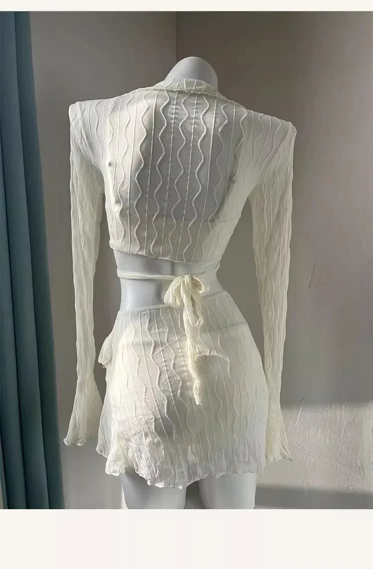 Sexy Bikini Swimsuit Women's Conservative Slimming Cover-Up Separate Swimwear Four-Piece Set Beach Vacation Hot Spring Swimming