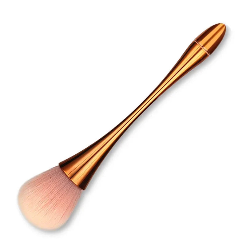 Rose Gold Powder Blush Makeup Brushes Professional Make Up Brush Soft Hair Large Nail Dust Cleaner Manicure Cosmetic Beauty Tool