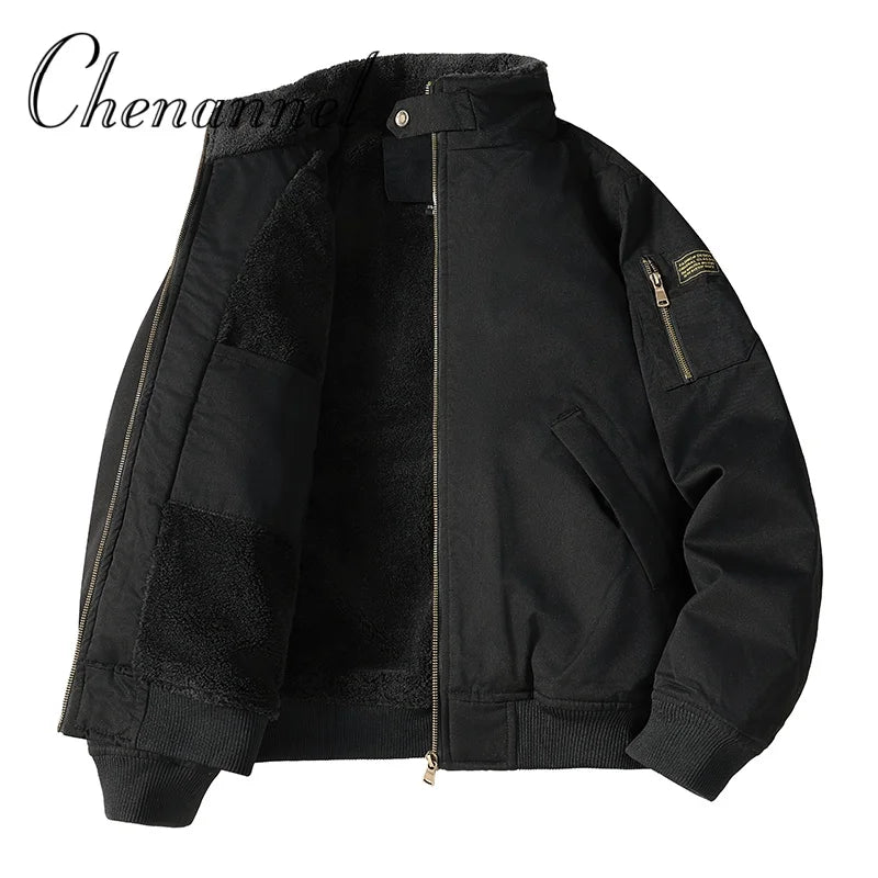 Men's Winter Cotton Jacket, Versatile Casual Stylish Windproof Warm Stand - Collar Coat