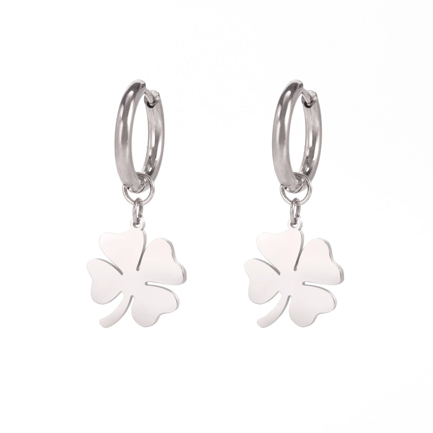 Kkjoy Fashion Stainless Steel Earrings Classic Clover Lucky Four-leaf Clover Pendant Engagement Gifts Jewelry 2023 Trend NEW