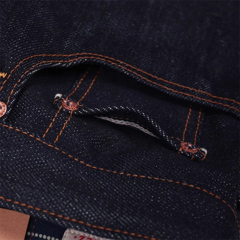 BOB DONG 23oz Extra Heavy Selvedge Denim Jeans Lot 35-3 Raw Denim Slim Straight Leg Pants