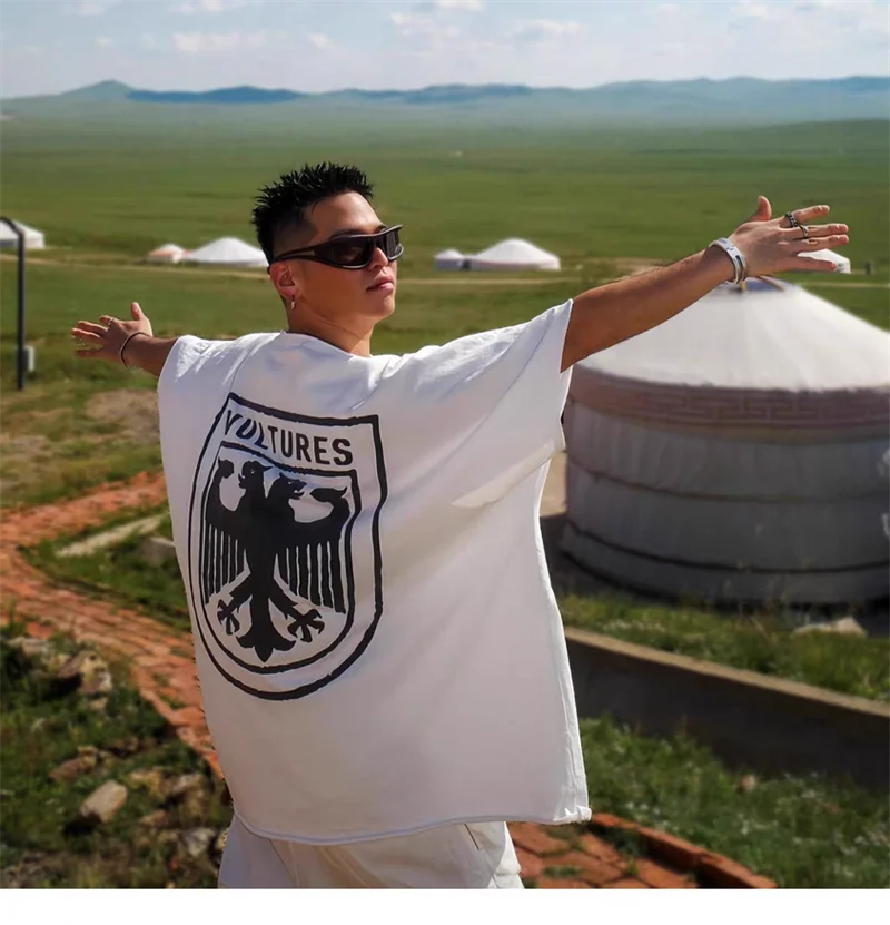 Kanye West Vultures Music Album Graphic YZY T Shirts Men Women Oversized T-shirts Male T-shirt Top Tees