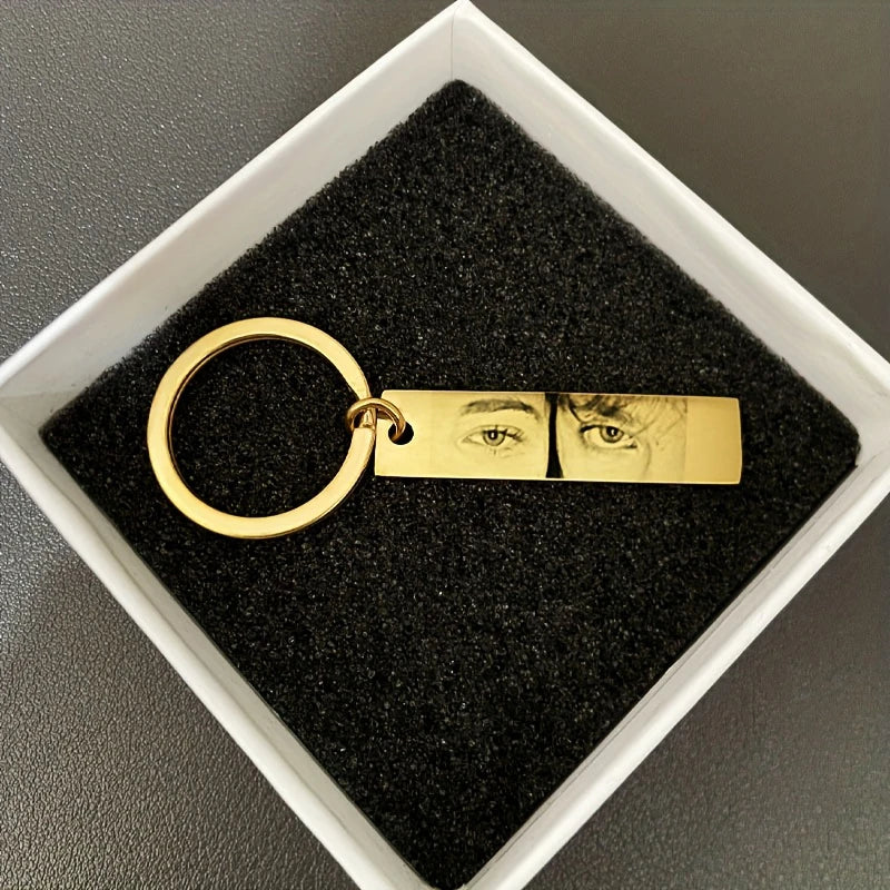 Personalized Customized Eyes Photo Stainless Steel Bracelets With Photo Laser Engraved Eyes Luxury Men's Bracelets Custom Gifts