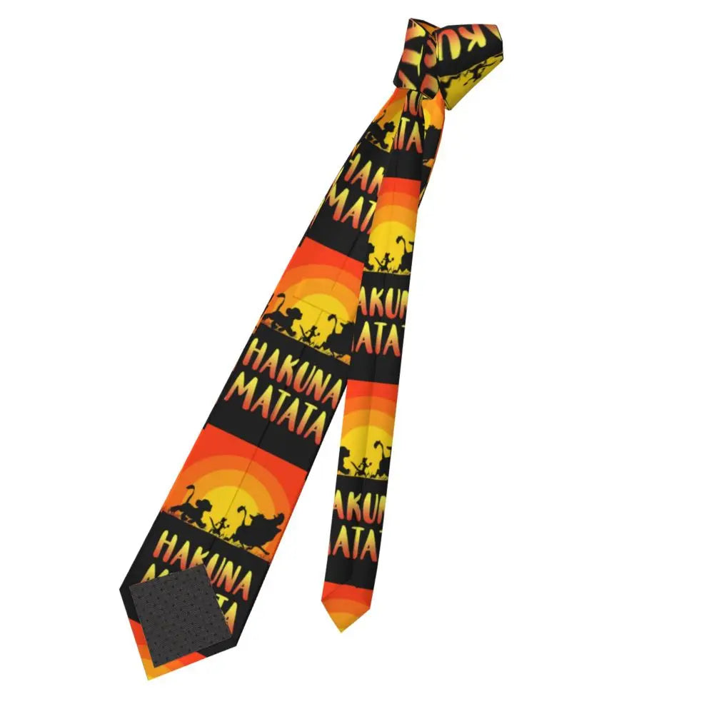 Custom The Lion King Hakuna Matata Necktie Mens Mens Suit Tie For Thanksgiving Day