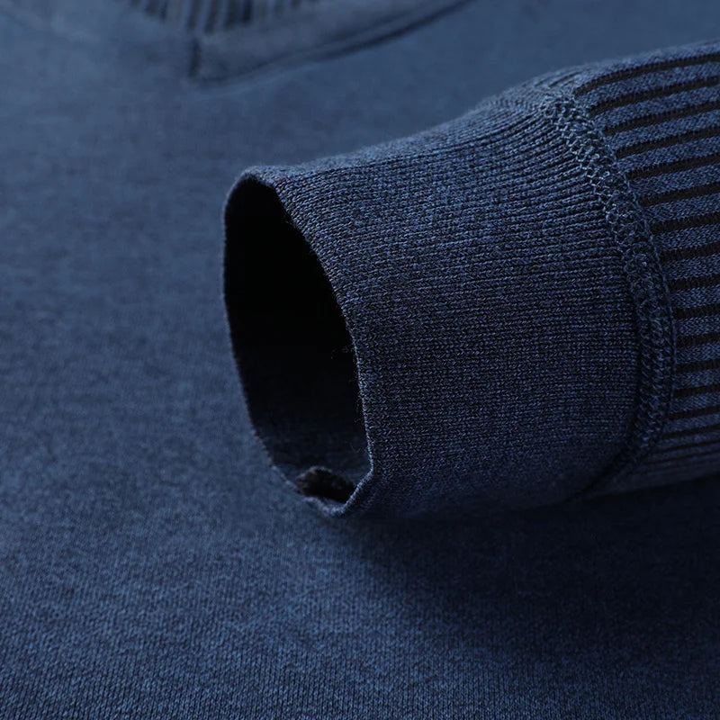 Autumn and Winter New Collection with Fleece Fake Two Piece Long Sleeved Polo Shirt for Men Fashionable and Casual Versatile Top