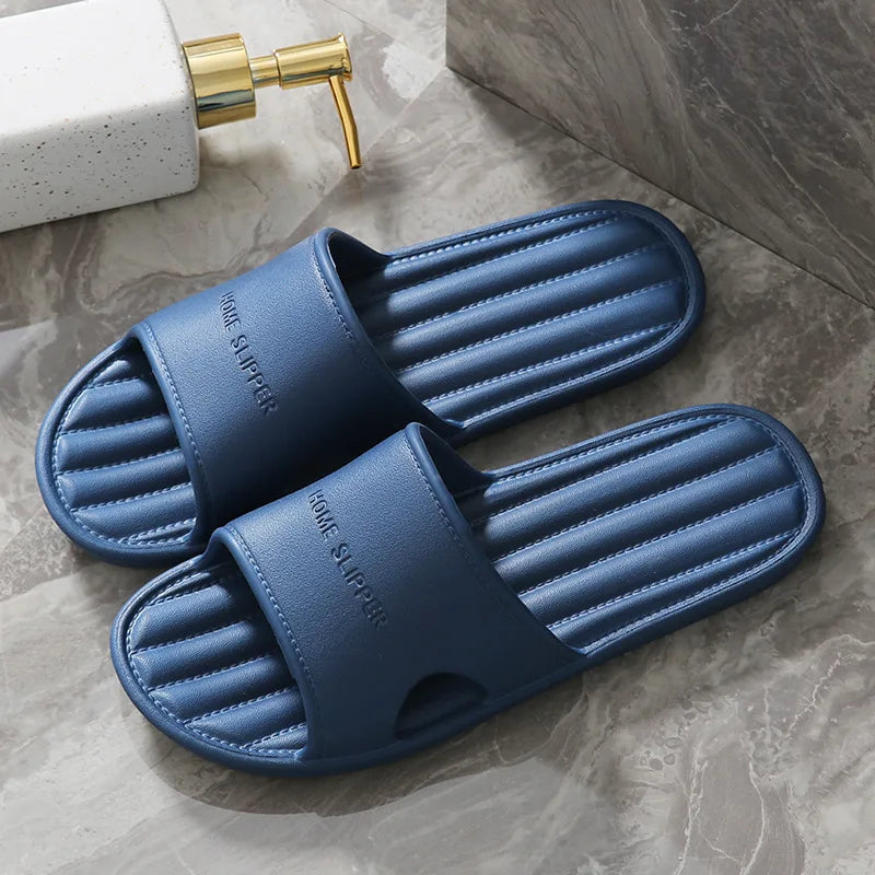 2025 Men's Summer Slippers for Home Use Women's Indoor Non Slip Shower Home Use EVA Soft Bottom Couple's Bathroom Slippers