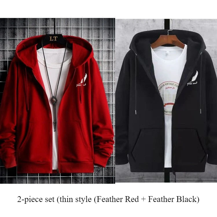 Men's Sherpa Lined Zip Hoodie Heavyweight, Winter Fleece Jacket S-5XL, Oversized Pullover Coat with Hood for Cold Weather