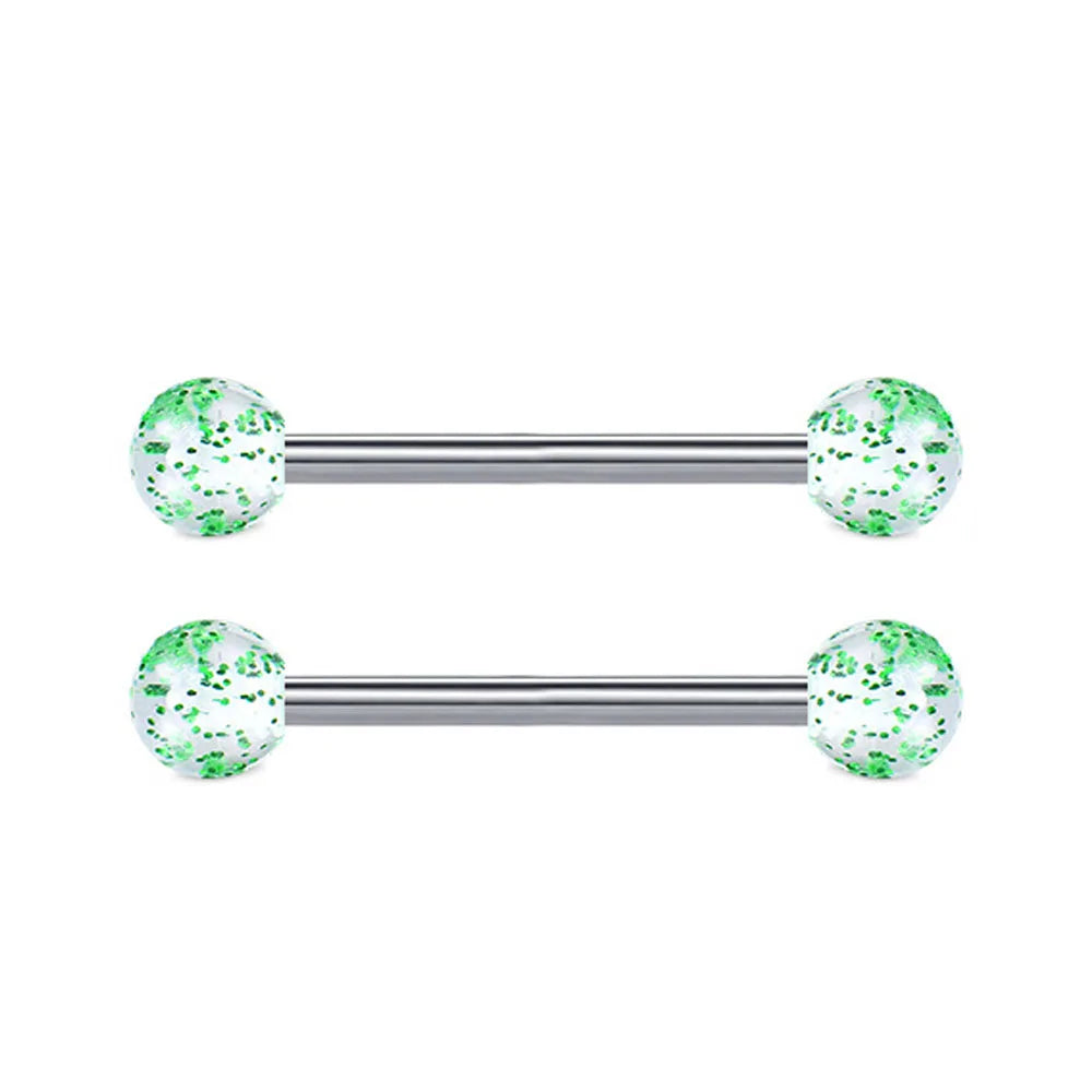 1/18Pairs 14mm/16mm/18mm Stainless Steel Tongue Rings Nipple Piercing Straight Barbells Jewelry For Men For Daily Decoration