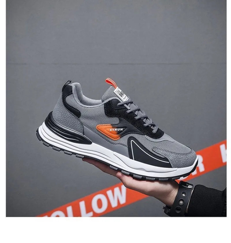 Fashion Men's Shoes Mesh Breathable Casual Sneakers Lace Up Comfort Running Shoes for Men Luxury Tennis Shoes Zapatillas Hombre