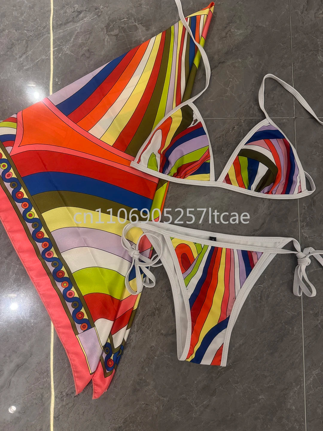 Luxury Design Women's Scarf Bikini Sets Letter Signature Logo Designer Brand Lady Headband Swimsuits