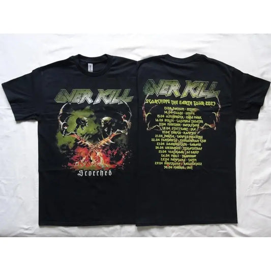 Overkill Scorched Tour Scorching the Earth 2 sided black T shirt NH19872