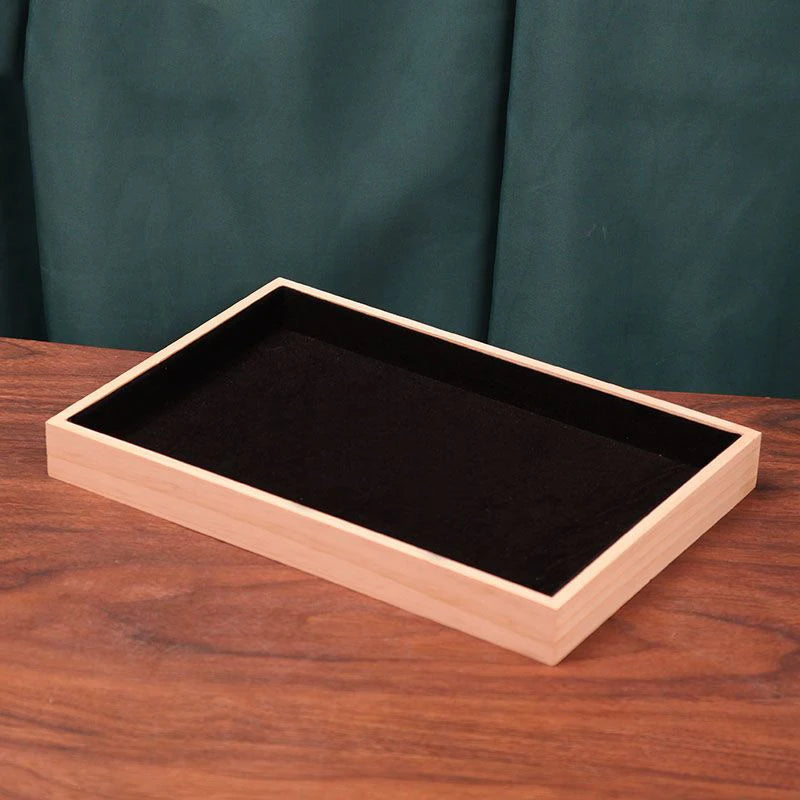 Fashion Wood Jewelry Tray Storage Trays Pendant Necklace Bracelet Earrings Ring Display Plate Desktop Drawer Sundries Organizers