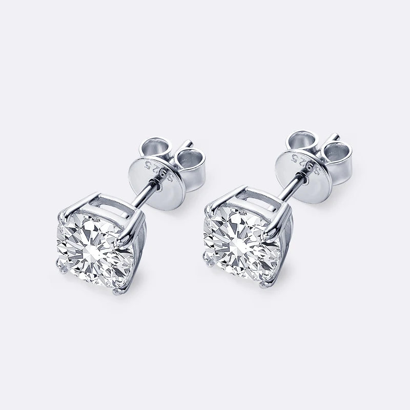 100% 925 Silver Stud Earrings 3.0ctw. Cushion Cut Moissanite Square Earrings for Men & Women Certified Jewelry 6.5x6.5mm 1.5CT