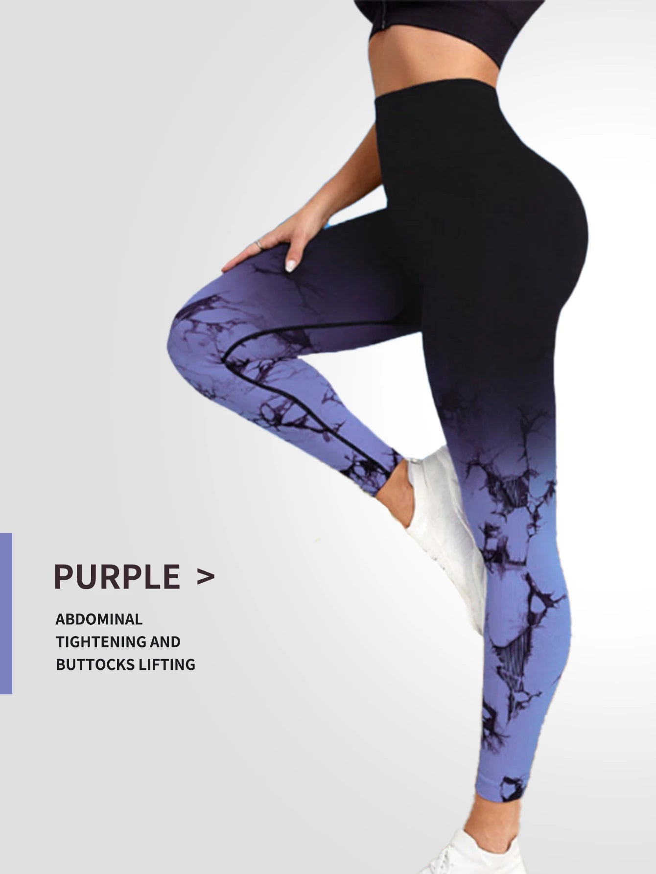 Tie Dye Yoga Pants High Waist Peach Hip Fitness Pants Running Outdoor Sports women's High Lift High Elastic Leggings Daily Wear