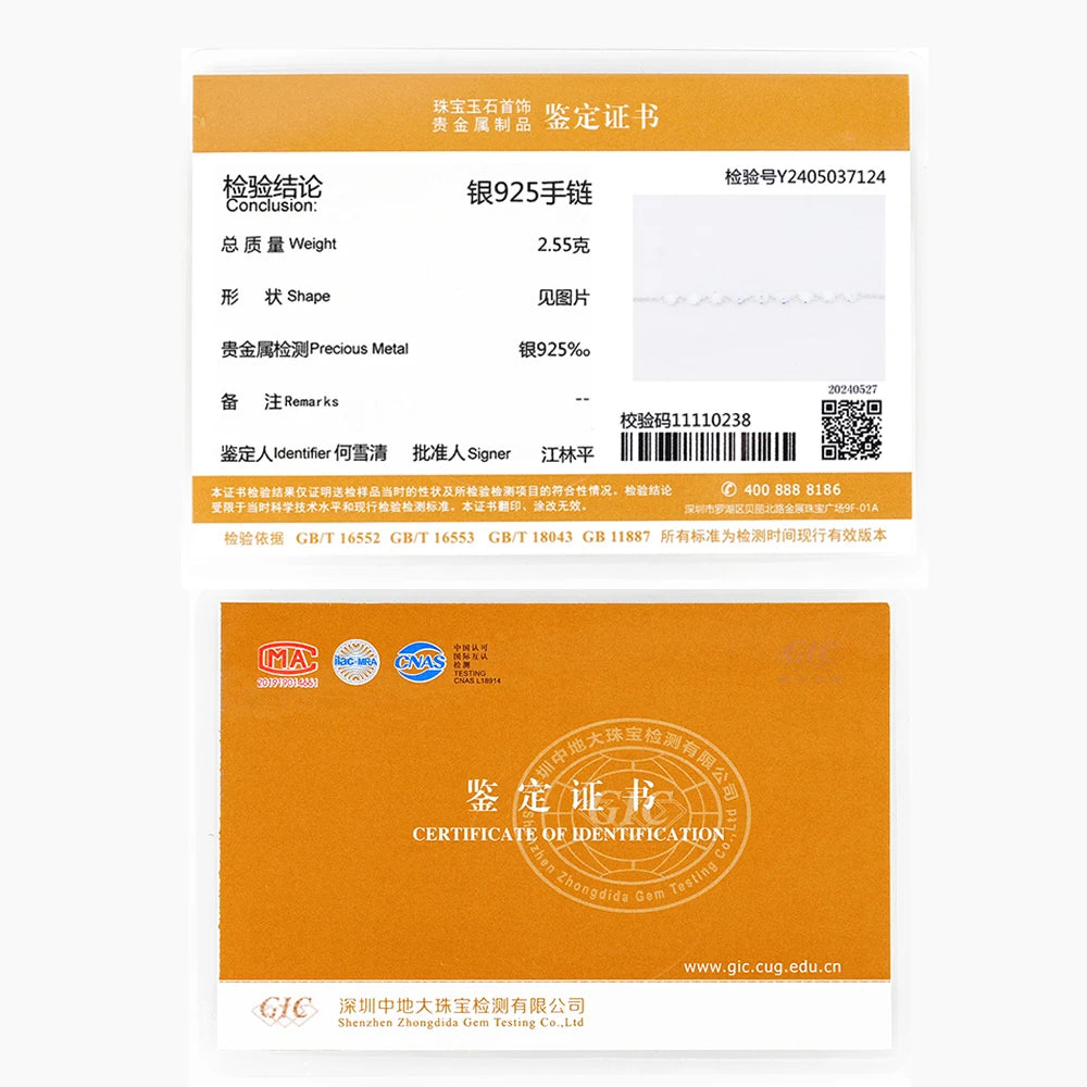 Lnngy 3mm Bezel Moissanite Bracelet Certified 925 Sterling Silver Chain Bracelets For Women Grils Adjustable Hand Jewelry Gift