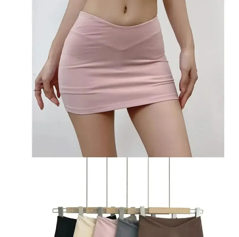 Women Summer Sexy Shorts Skirts Summer Korean Low Waist Office Ladies Mini Skirts Fashion Casual Solid A Line Skirts New