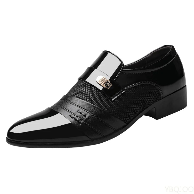 New men's casual shoes business formal wear plus size versatile for weddings simple  comfortable retro artistic men's shoes