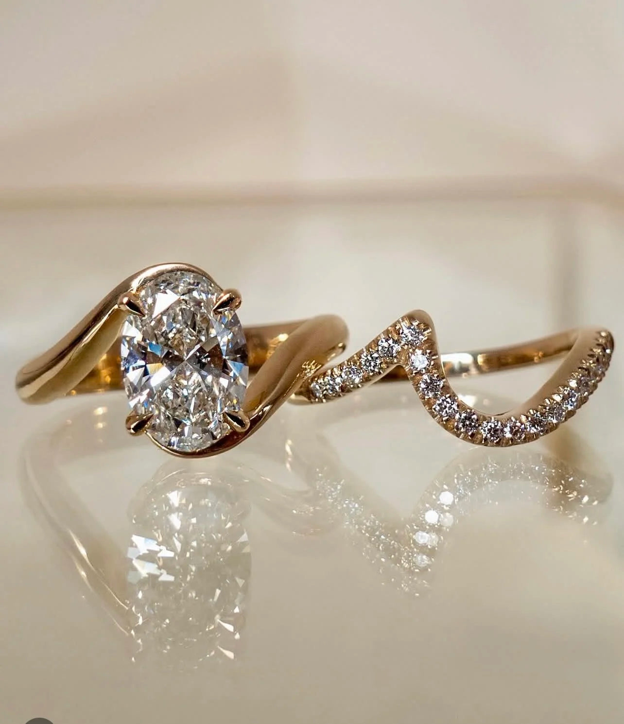 S925 Silver Two-Piece Set, 2.5-Carat Moissanite Combined Ring  suitable for women daily wear, weddings, banquets, holiday gift