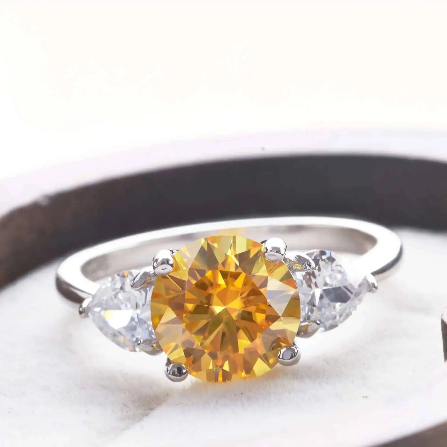 Luxury 9mm 3ct D Color Moissanite Rings Classic 4 Prong S925 Sterling Silver Fine Jewelry Dating Gift For Women Wedding Bands