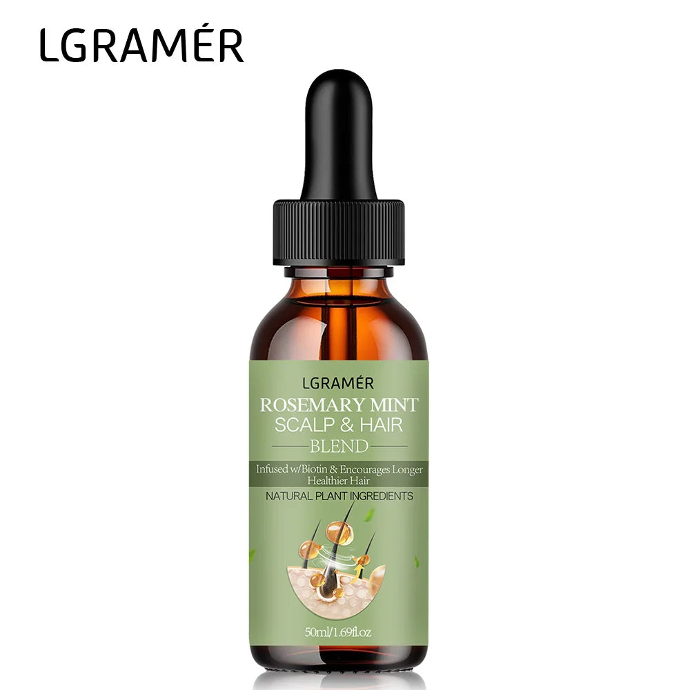 Hair Growth Essential Oil Rosemary Mint Hair Strengthening Oil Nourishing Treatment for Split Ends Dry Organics Hair Care Oil