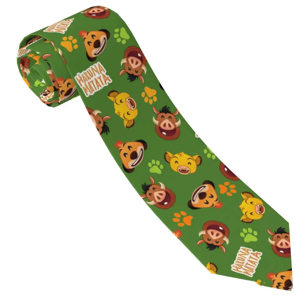 Custom The Lion King Hakuna Matata Necktie Mens Mens Suit Tie For Thanksgiving Day
