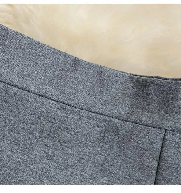 High Waist Midi Skirt Women's OL Profional Slimming Side Slit Wrap around A-Line One Step Skirt Korean Sle Commute Pure ...