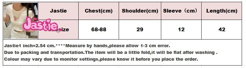 Cartoon Print Beige T-shirts Women 2024 Summer Streetwear Round Neck Short Sleeve T Shirt Female Vintage Chic Y2k Crop Top