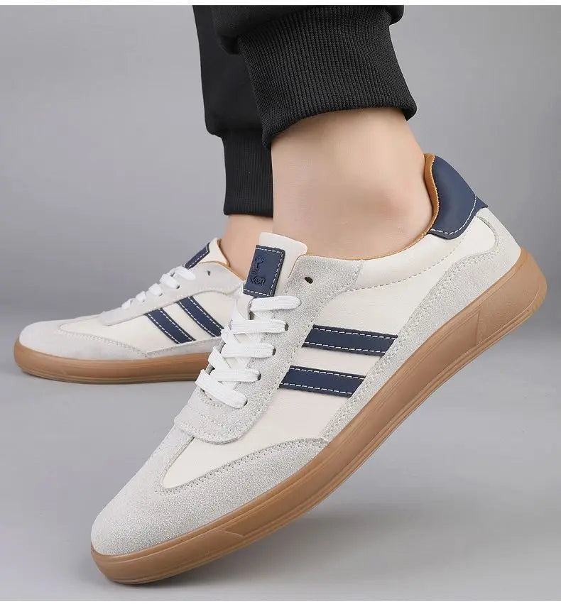 High Quality Leather Sneakers Men Trainers Classic Casual Sports Shoes Man Flat Sneakers Outdoor Non-slip Men's Skateboard Shoes