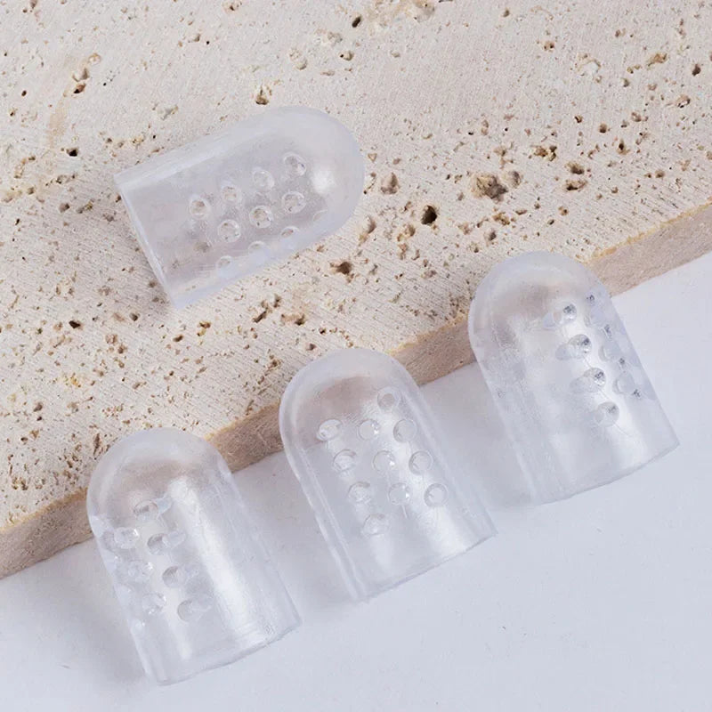 10/50pcs Transparent Silicone Toe Covers Women Gel Little Toes Protector Tube Foot Care Finger Caps Elasticity Prevents Blisters