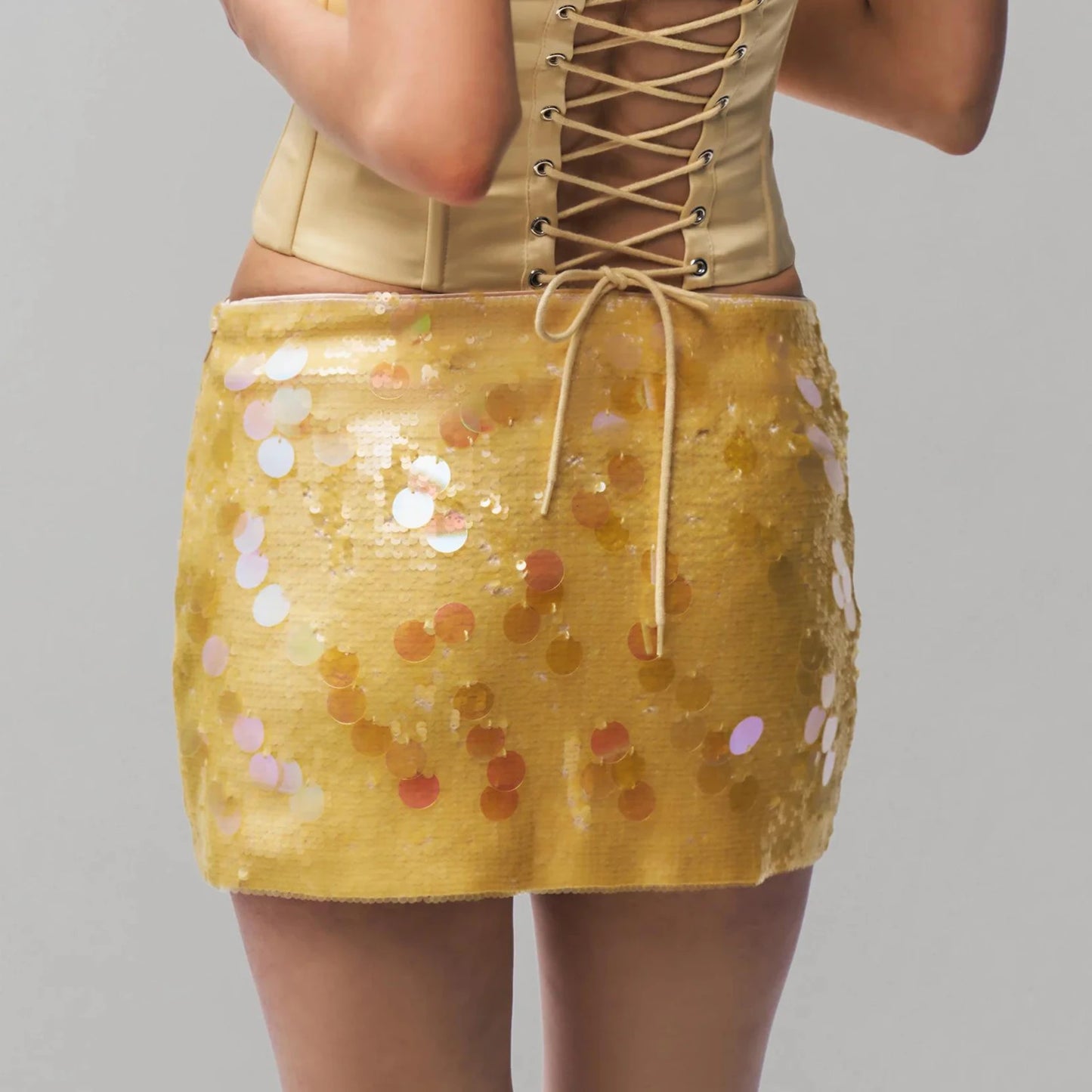 2025 Women Y2K A-Line Bling Sequins Summer Solid Color Mini Skirts Party Slim Fit Streetwear Sexy Short Dress