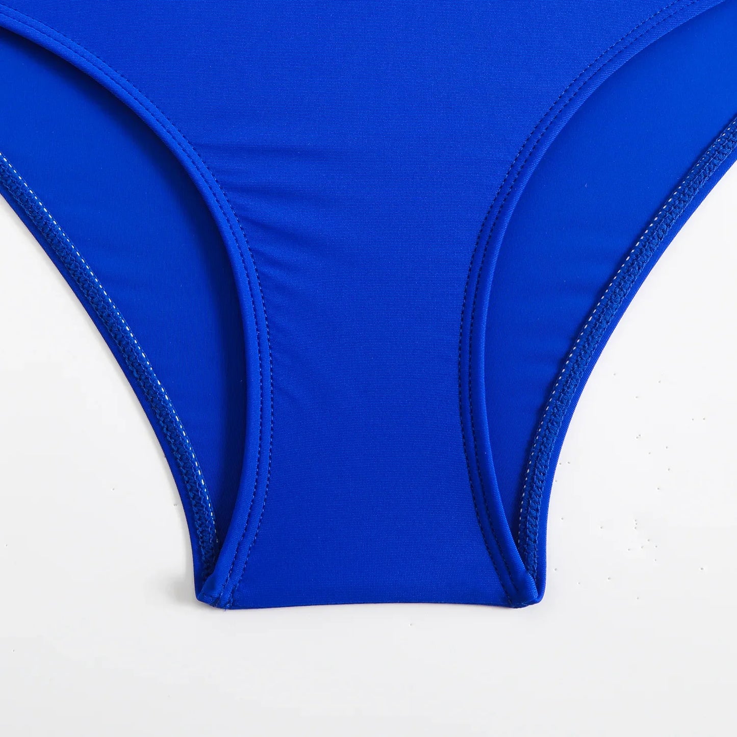 Fashionable Pure Color Nylon Fabric Bikini Set Sexy Two-Piece Swimsuit Drawstring Design Separate Top And Bottom for Women