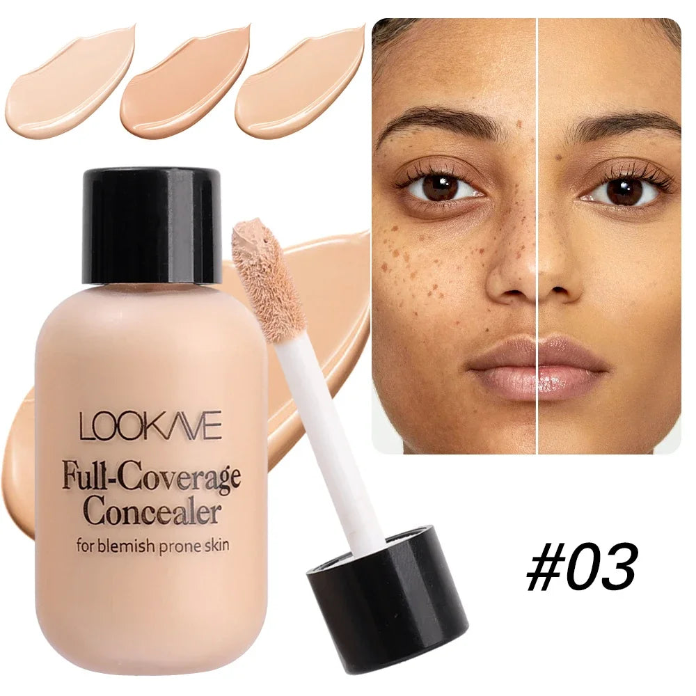 Waterproof Matte Concealer Cream Full Coverage Acne Dark Circles  Oil Control Lasting Liquid Foundation Facial Makeup Cosmetics