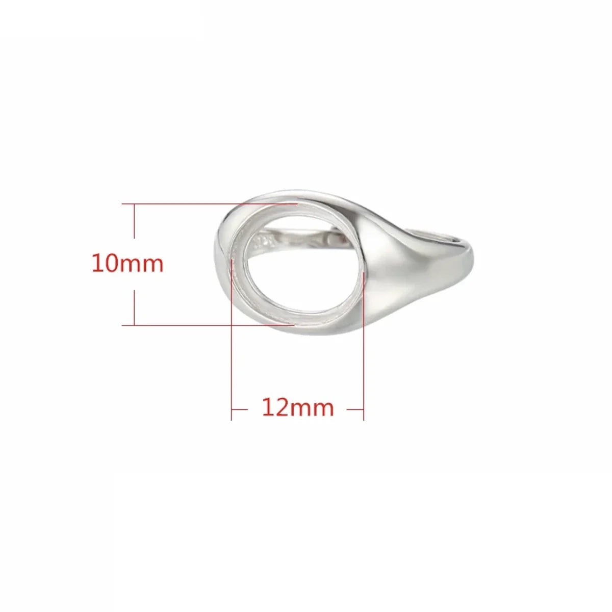 Adjustable Ring Blank Fit 7X9/8X10/10X12mm Oval Glass Cabochons Cameo Tray 925 Silver DIY Rings Setting Jewelry Making