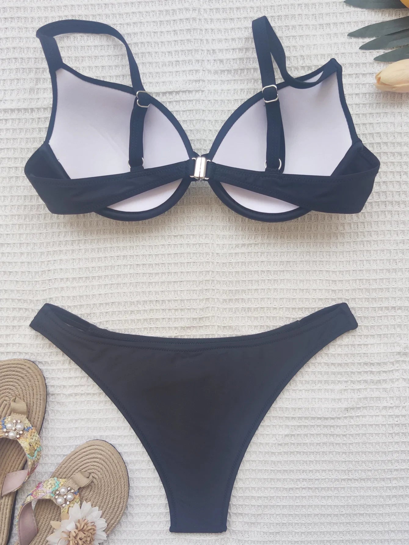 Sexy Push Up Bikinis Sets Two Pieces Solid Thong Swimsuit Bikini Swimsuit Swimwear Biquini Conjunto De Bikini Tankini Biquini