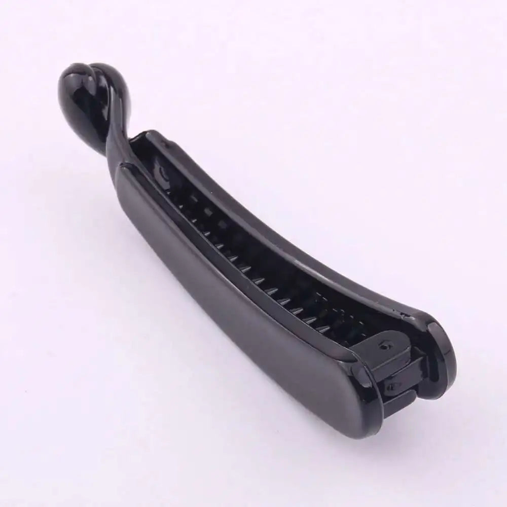 Brand French Banana Hair Clip Black Plastic Ponytail Holder Hair Pin for Lady Hairdress Beauty Tool Simple Hair Clips 2020