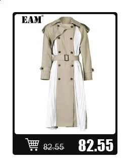 [EAM] High Elastic Waist Black Irregular Pleated Midi Elegant Half-body Skirt Women Fashion Tide New Spring Autumn 2025 1DJ0400