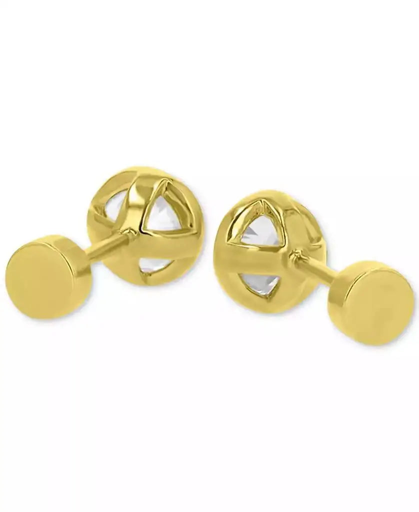 Cubic Zirconia Stud Earrings (1-1/2 ct. t.w.) in 14k Gold-Plated Sterling Silver | Macy's