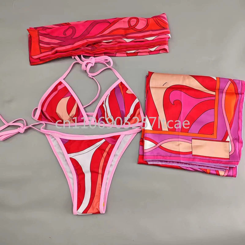 Luxury Design Women's Scarf Bikini Sets Letter Signature Logo Designer Brand Lady Headband Swimsuits