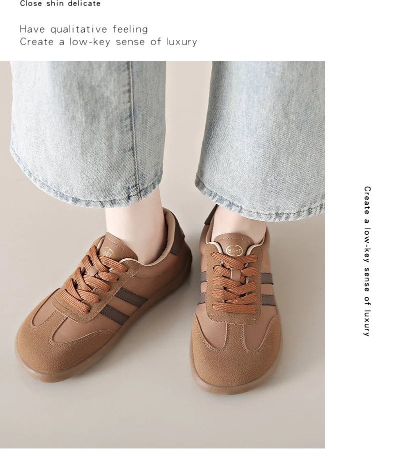 2025 New Autumn/Winter Women's Shoes Comfortable Casual Shoes College Style Wide Toe Soft Flat Shoes Outdoor Casual Sports Shoes