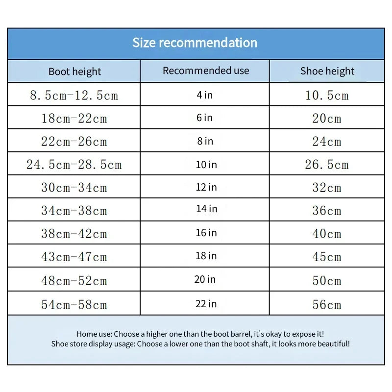 1Pcs Boot Shaper Stands Form Shoe Protector Inserts Tall Boot Support Keep Tube Shape for Women Men Plastic Long Boots Support