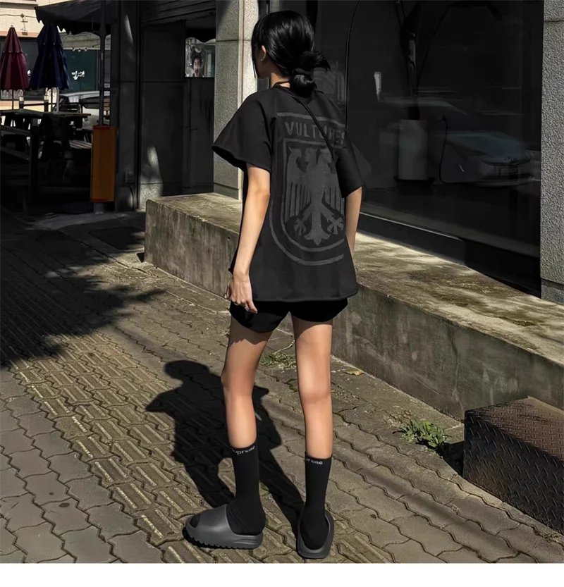 Kanye West Vultures Music Album Graphic YZY T Shirts Men Women Oversized T-shirts Male T-shirt Top Tees