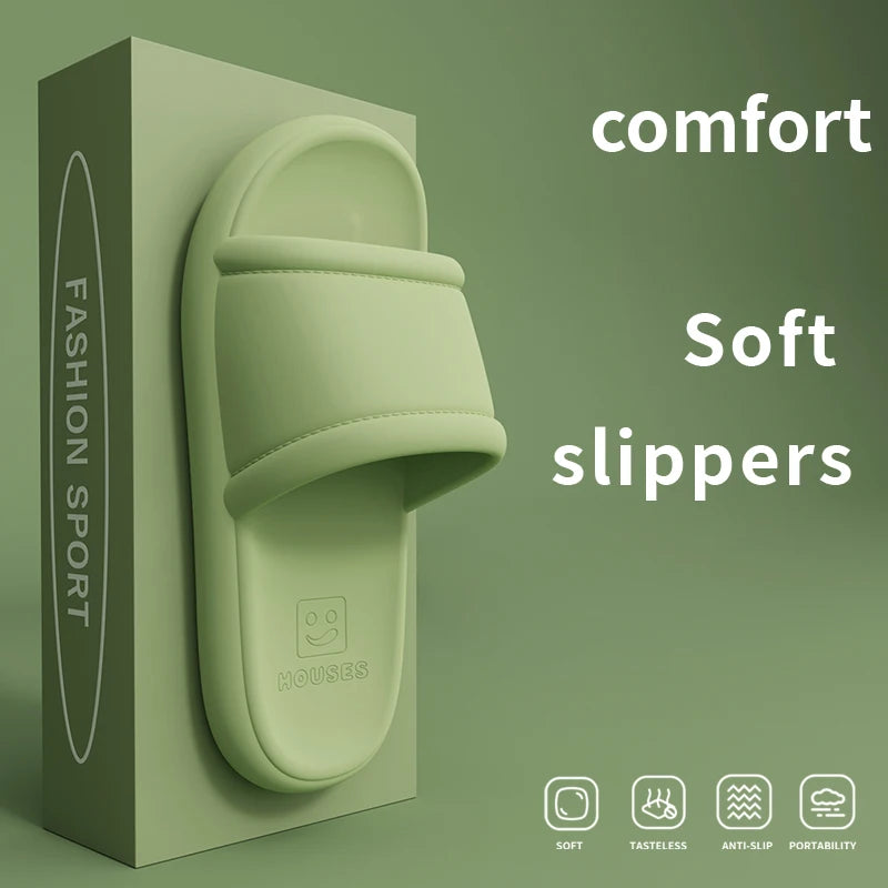 New Men's Slippers EVA Non-slip Bathroom Slipper Soft Comfortable Home Summer Sandal Indoor Bathroom Slippers Male Shower Shoes